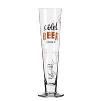 BIERGLAS 385 ml  - Rot/Goldfarben, Trend, Glas (7,5/24,9/7,5cm) - Ritzenhoff