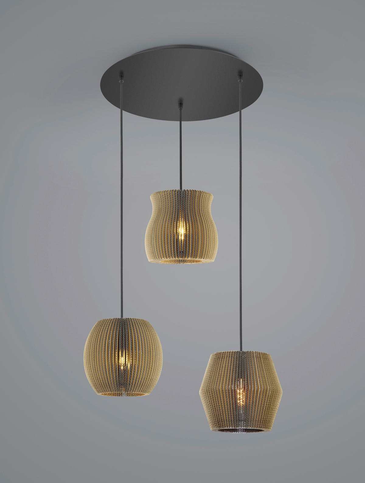 HÄNGELEUCHTE 45/150 cm  - Naturfarben, MODERN, Karton (45/150cm) - Hell