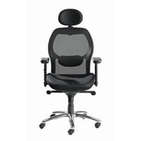 OKRETNA STOLICA  crna, boja hroma   - boja hroma/crna, Dizajnerski, metal/tekstil (64,5/118-126/65,5cm) - Xora