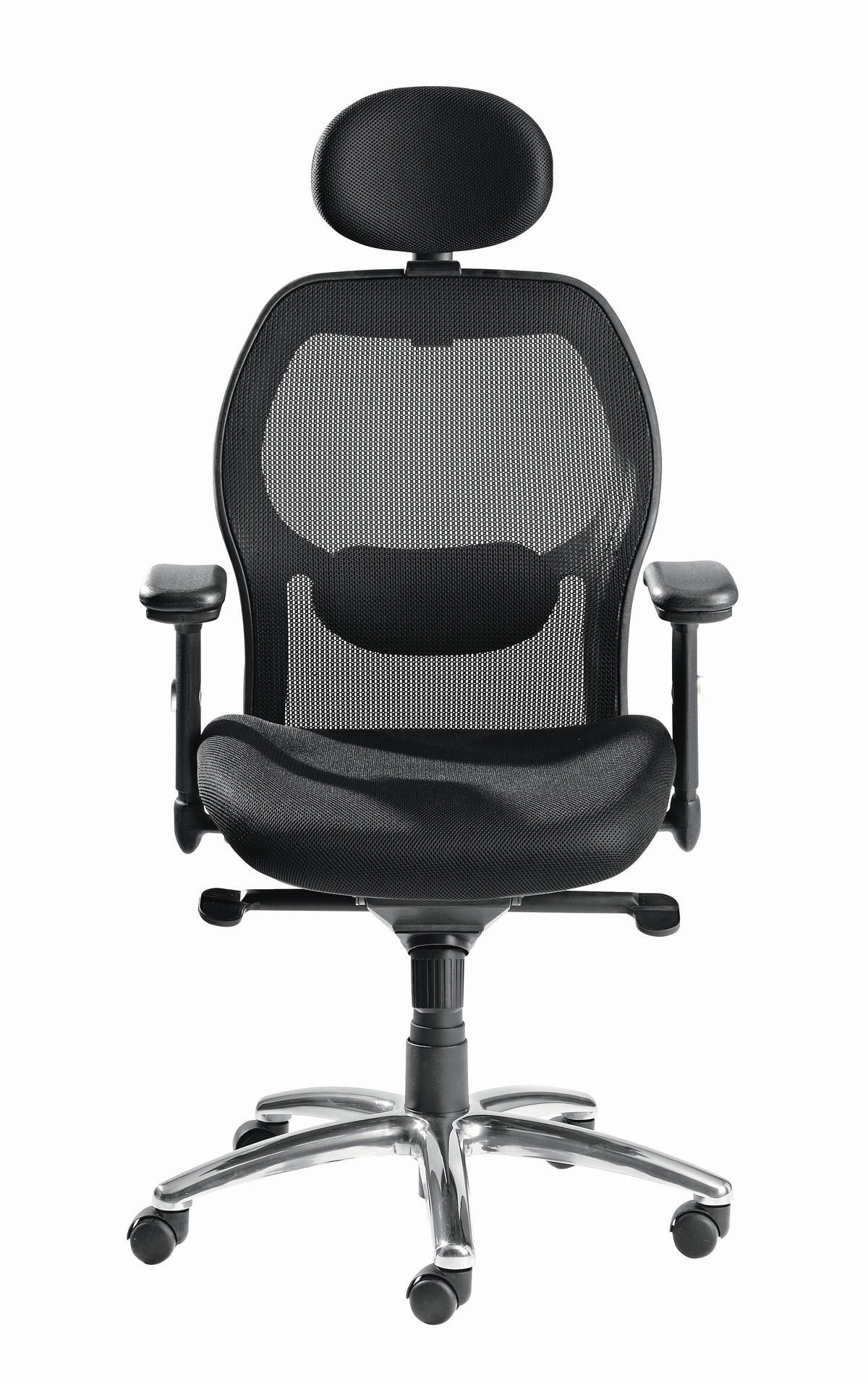 OKRETNA STOLICA  crna, boja hroma   - boja hroma/crna, Dizajnerski, metal/tekstil (64,5/118-126/65,5cm) - Xora