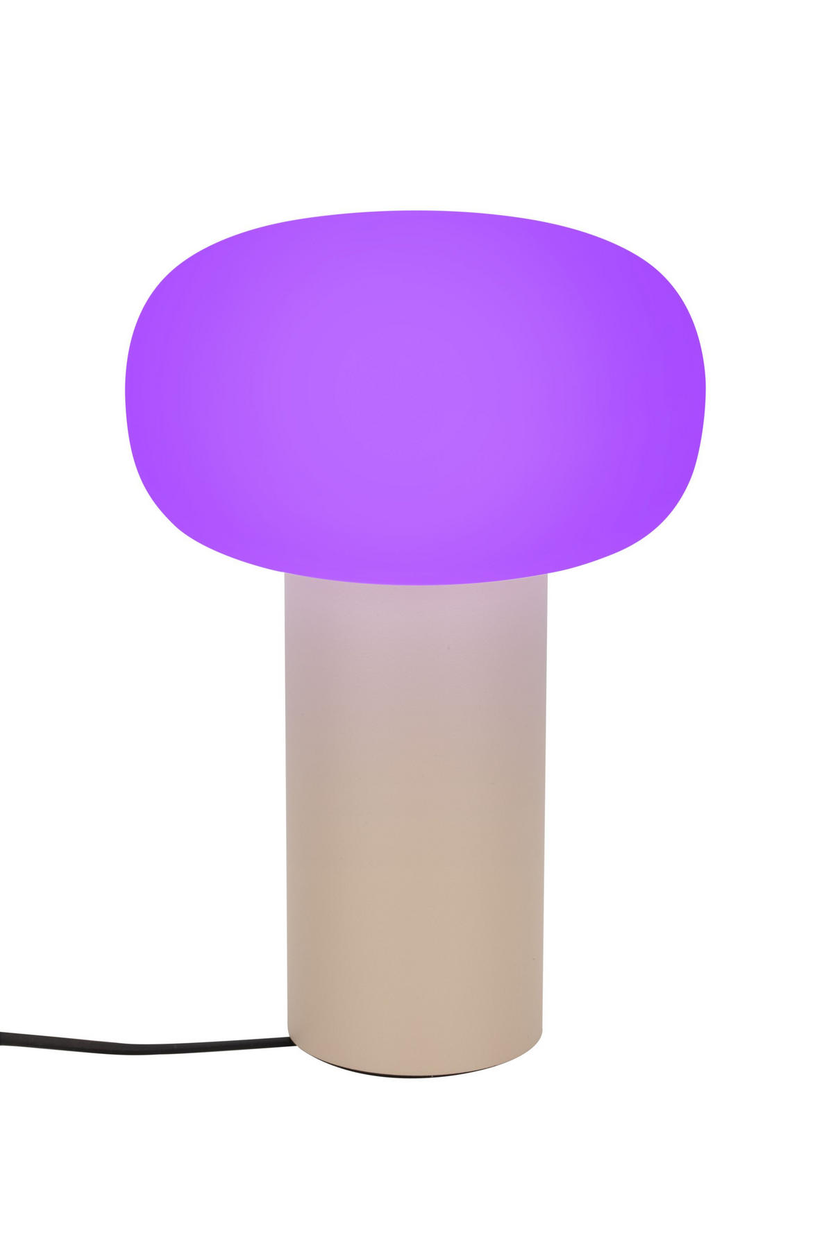 AKKU-TISCHLEUCHTE 13/19 cm   - Sandfarben/Weiß, Design, Glas/Metall (13/19cm) - Dieter Knoll