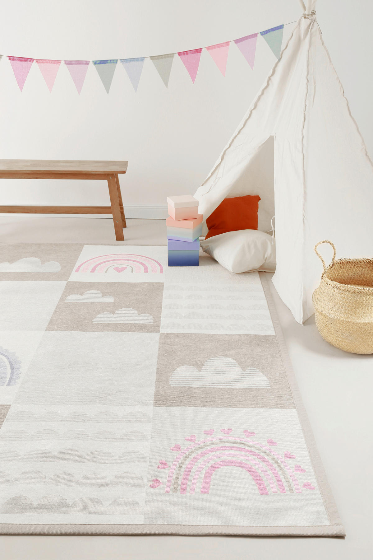 KINDERTEPPICH 70/140 cm Lovely Rainbow  - Beige, Trend, Textil (70/140cm) - Esprit