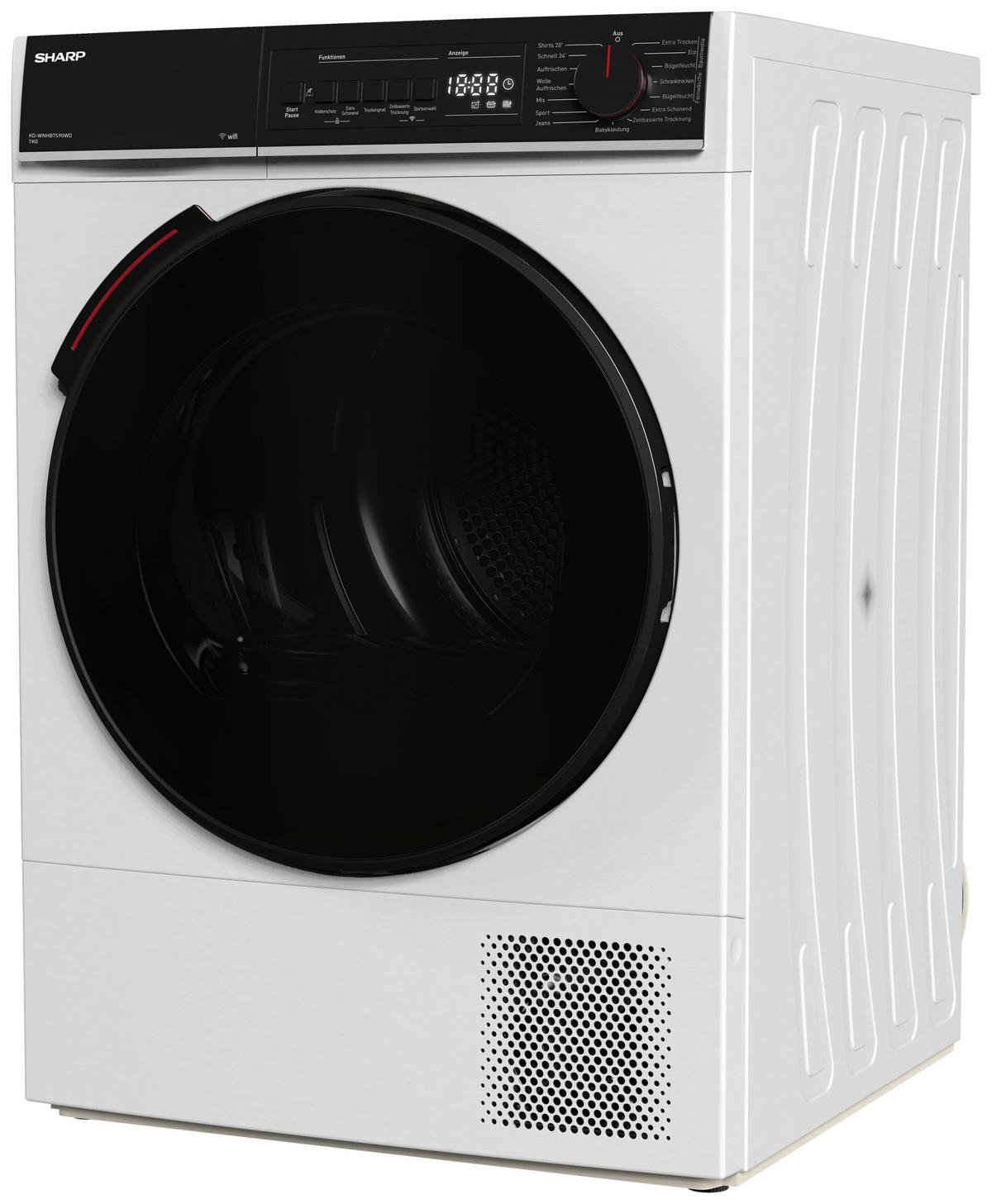 TROCKNER KD-WNHB7S9GWD-DE  - Weiß, Basics, Glas/Kunststoff (59.6/84.5/60.9cm) - Sharp