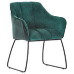 ARMLEHNSTUHL  Stoffauswahl, Typenauswahl Samt, Flachgewebe  - Schwarz/Grün, Design, Textil/Metall (59/85/59cm) - Novel