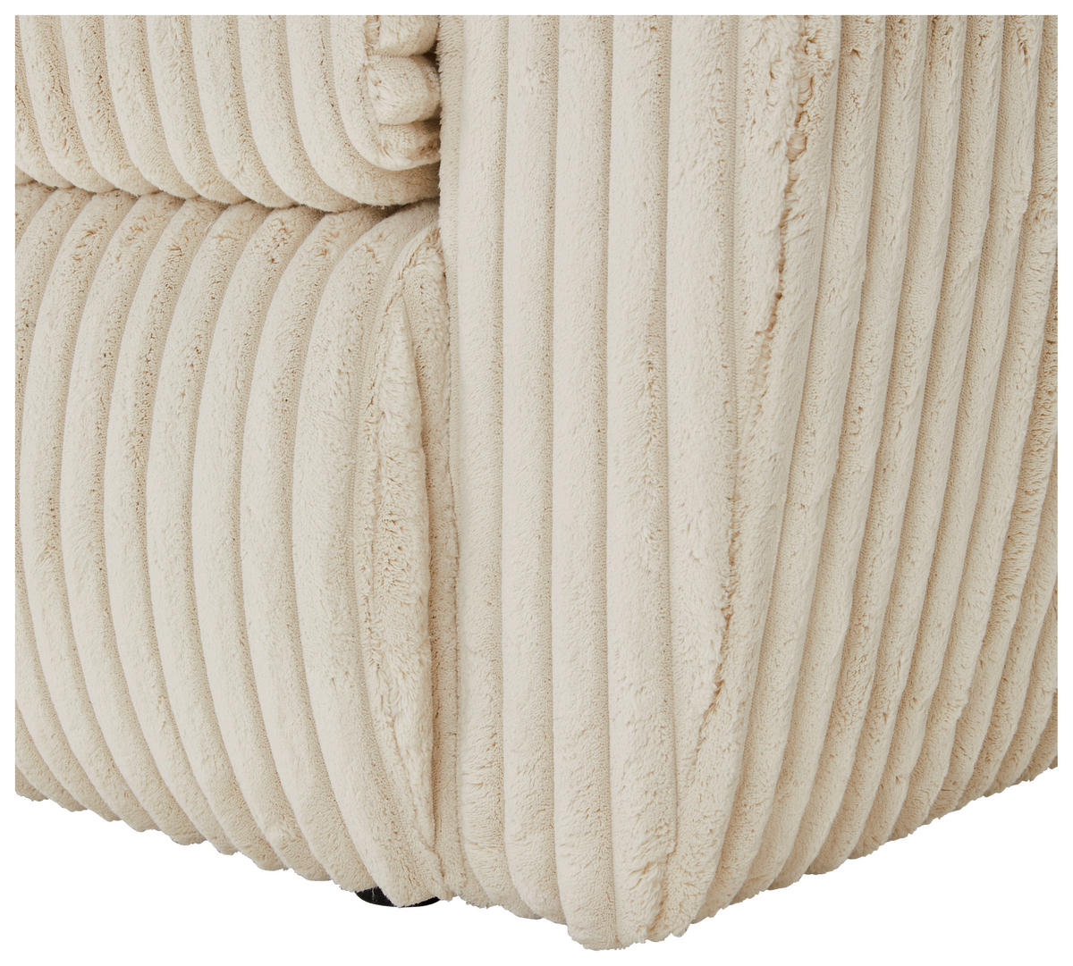 SCHLAFSOFA Cord, Plüsch Creme  - Creme/Schwarz, MODERN, Kunststoff/Textil (240/90/120cm) - Carryhome