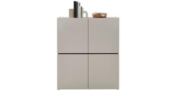 HIGHBOARD 115/135/40 cm  - Kaschmir/Schwarz, Design, Holzwerkstoff/Kunststoff (115/135/40cm) - Voleo