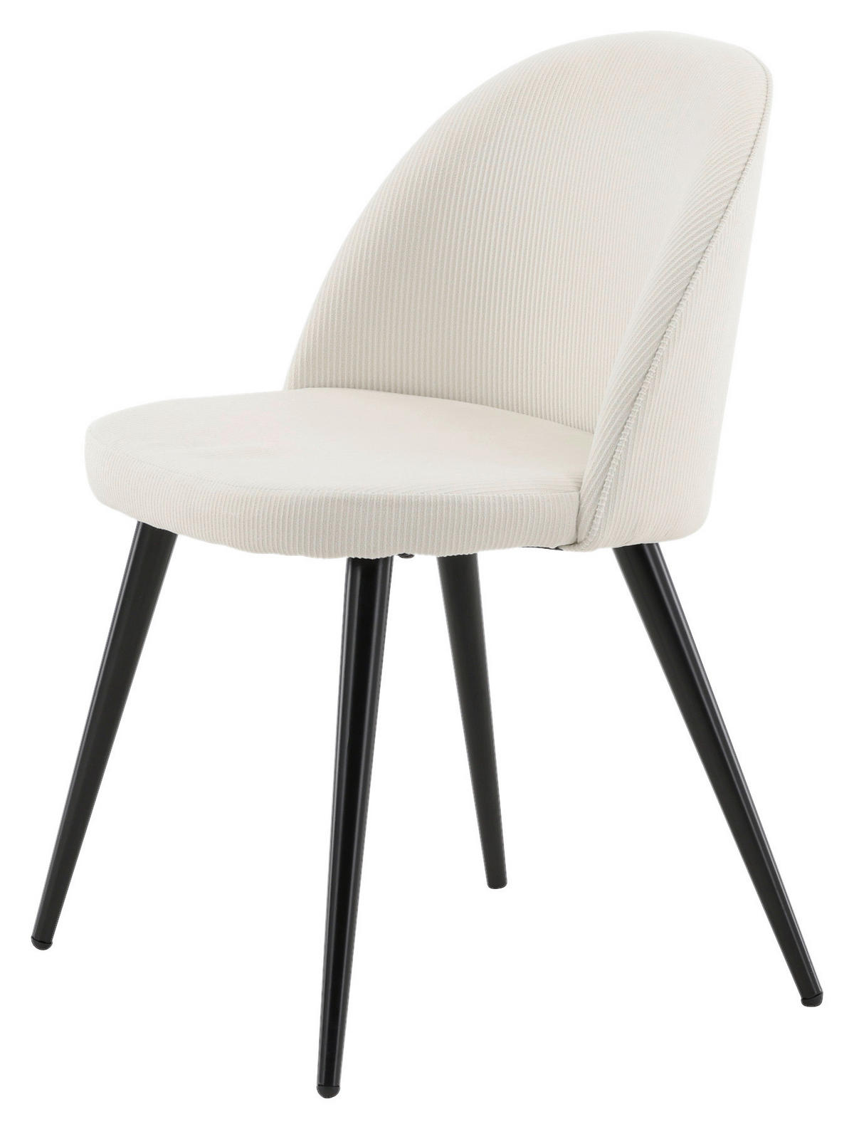STOLSET 2 styck stål manchester  - beige/svart, Design, metall/textil (50/77/48cm) - Livetastic