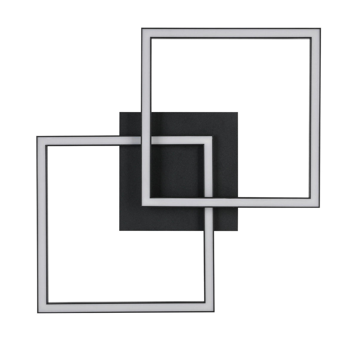 LED PLAFONJERA - bela/crna, Trendi, metal/plastika (53,2/33,4/7,5cm) - Boxxx