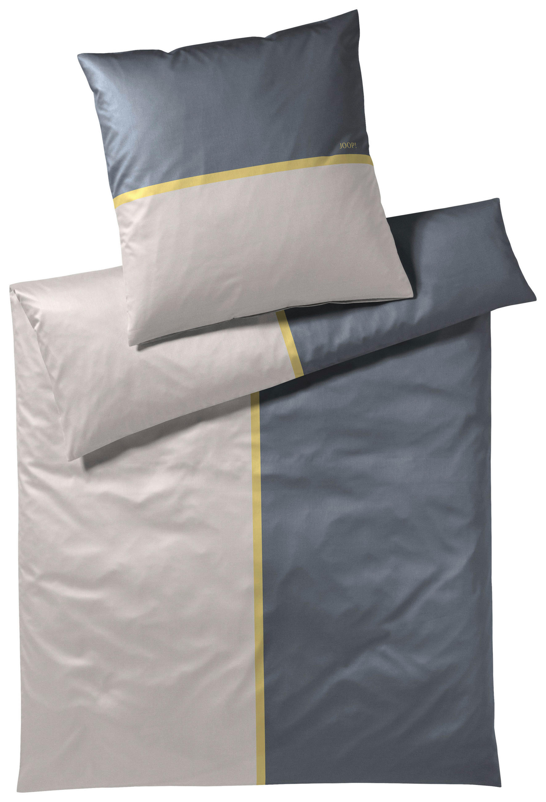 BETTWÄSCHE Limit Makosatin 200/220 cm  - Anthrazit/Gelb, Design, Textil (200/220cm) - Joop!