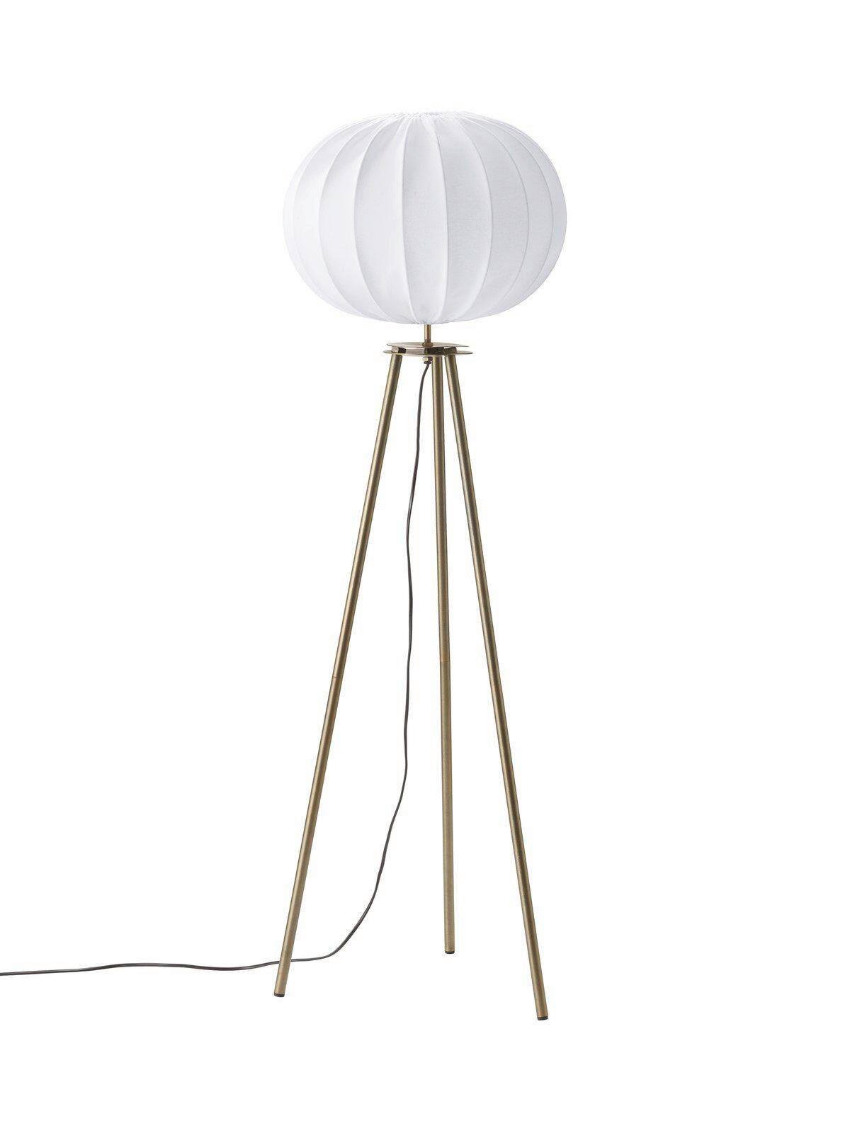 STEHLEUCHTE Base   - Goldfarben/Weiß, LIFESTYLE, Textil/Metall (40/125/40cm) - PR Home