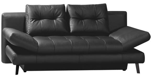 SCHLAFSOFA in Echtleder Anthrazit  - Anthrazit/Schwarz, Design, Leder/Metall (209/94/94cm) - Novel