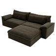 ECKSOFA  in Webstoff Schwarz  306/198 cm  - Schwarz, MODERN, Kunststoff/Textil (306/198cm) - Carryhome