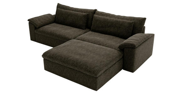 ECKSOFA  in Webstoff Schwarz  306/198 cm  - Schwarz, MODERN, Kunststoff/Textil (306/198cm) - Carryhome