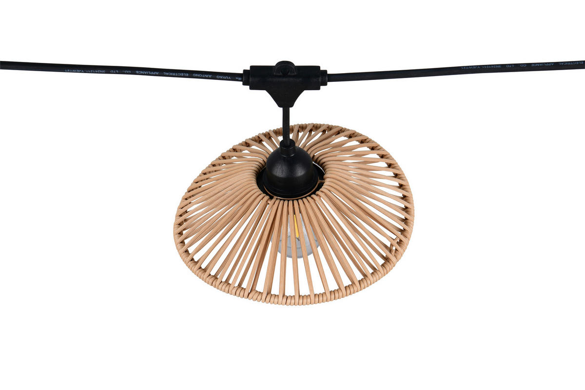 LICHTERKETTE 650 cm  - Schwarz/Braun, Design, Kunststoff (650cm)
