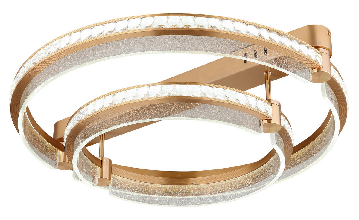 LED-DECKENLEUCHTE Blondie 60/17 cm   - Klar/Goldfarben, Design, Kunststoff/Metall (60/17cm)