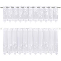 KURZGARDINEN 2ER SET   160/50 cm   - Weiß, KONVENTIONELL, Textil (160/50cm) - Esposa