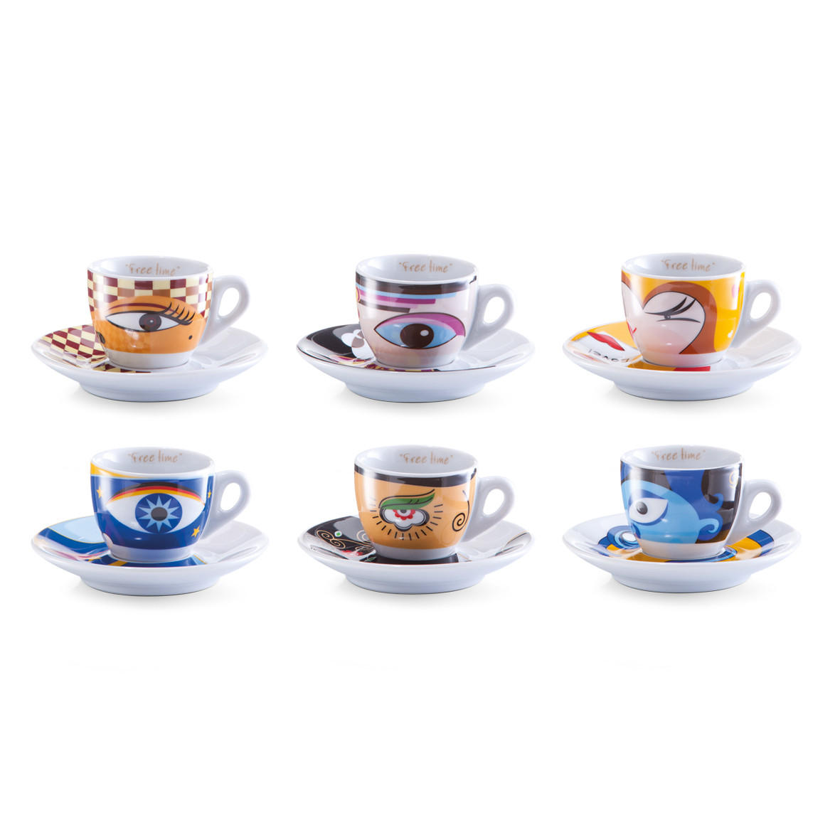 Zeller Present Espressotassen-Set Mehrfarbig 32x13x9 cm