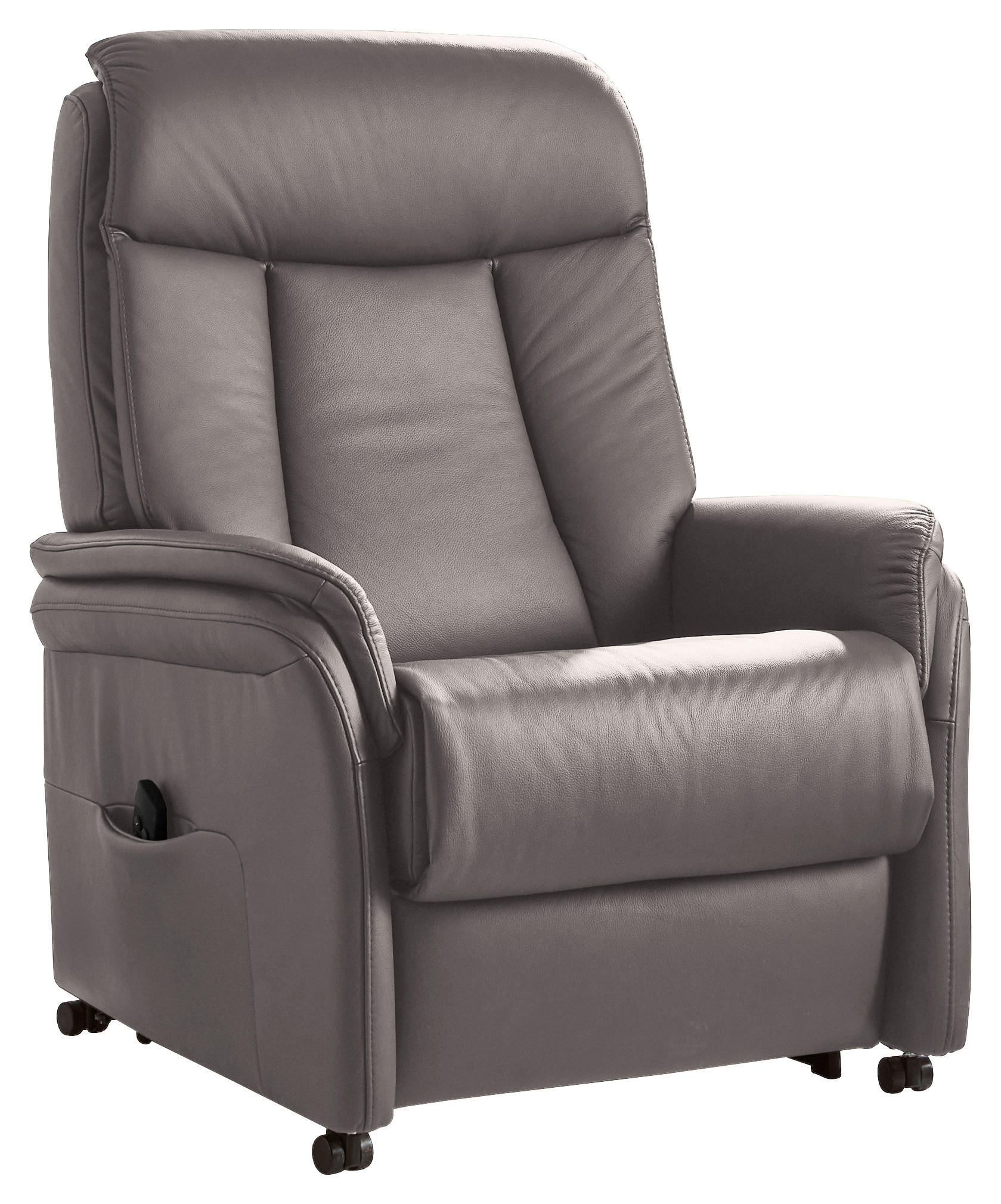 FERNSEHSESSEL Grau  - Grau, Konventionell, Leder/Kunststoff (80/107/84cm) - Valdera