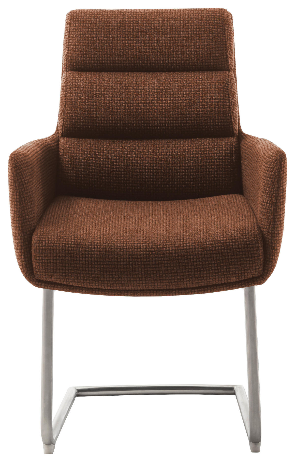 ARMLEHNSTUHL  in Edelstahl Webstoff  - Edelstahlfarben/Rostfarben, Design, Textil/Metall (61/90/64cm) - Dieter Knoll