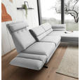 ECKSOFA Creme Flachgewebe  - Creme/Schwarz, Design, Textil/Metall (279-327/176-217cm) - Dieter Knoll