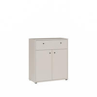 KOMMODE , 73,7/85,5/34,8 cm, 1 Schublade(n)  - Sandfarben/Schwarz, Design, Holzwerkstoff/Kunststoff (73,7/85,5/34,8cm)