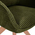 ARMLEHNSTUHL drehbar  Stoffauswahl, Typenauswahl, Sitzfläche 360° drehbar Cord  - Dunkelgrün/Eichefarben, Design, Holz/Textil (60/83/65cm) - Landscape