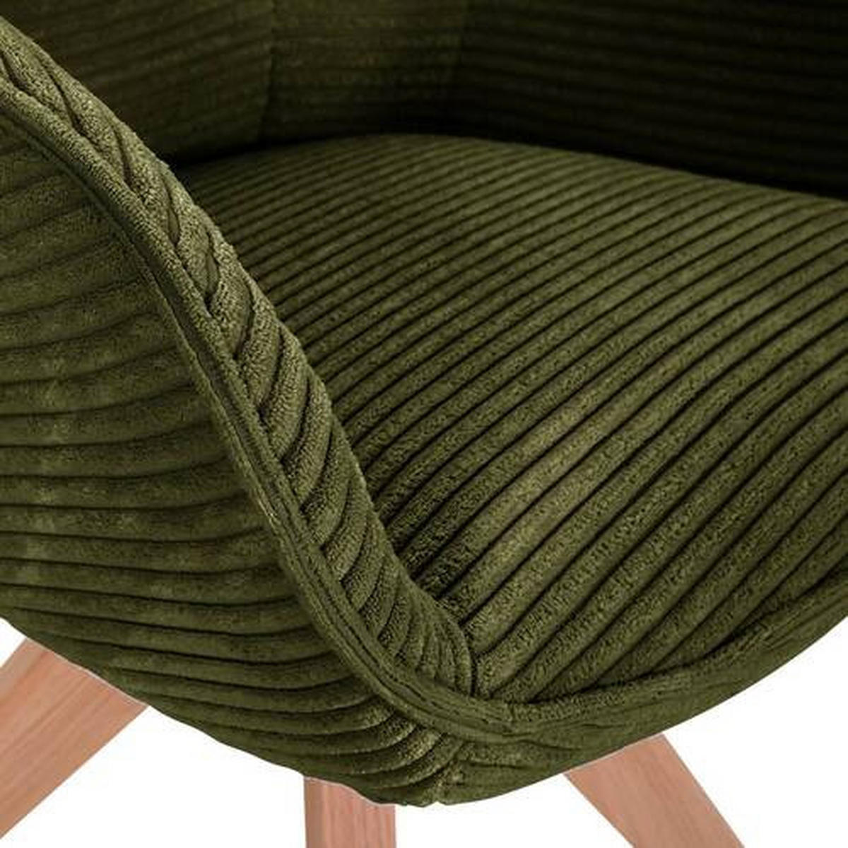 ARMLEHNSTUHL  in Cord  - Dunkelgrün/Eichefarben, Design, Holz/Textil (60/83/65cm) - Landscape
