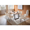 ARMLEHNSTUHL  in Eisen Webstoff  - Beige/Schwarz, Design, Textil/Metall (56/82/61,5cm) - Novel
