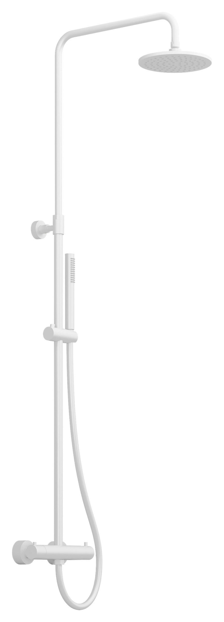 ÜBERKOPFBRAUSESET  - Weiß, MODERN, Metall (26,4/100-146/56,5cm)
