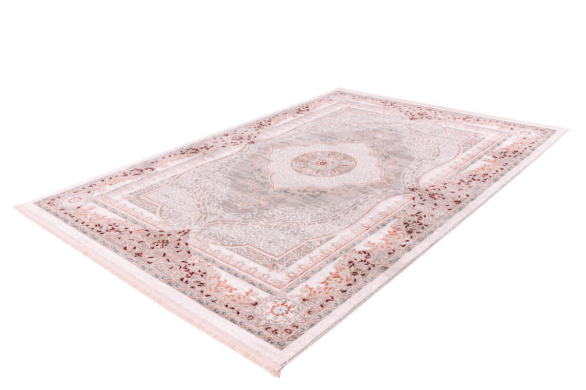 VINTAGE KOBEREC, 200/230 cm, šedá, růžová - šedá/růžová, Design, textil (200/230cm) - Kayoom