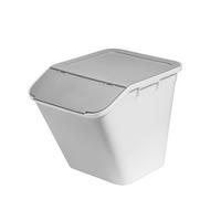 FÖRVARINGSLÅDA 55/39/42.5 cm   - vit/grå, Basics, plast (55/39/42.5cm) - Smart Store