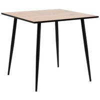 ESSTISCH in Metall, Holzwerkstoff 80/80/75 cm  - Eichefarben/Schwarz, KONVENTIONELL, Holzwerkstoff/Metall (80/80/75cm) - MID.YOU