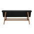 SITZBANK Echtleder Wildeiche furniert, mehrschichtige Massivholzplatte (Tischlerplatte) Eichefarben, Schwarz - Eichefarben/Beige, KONVENTIONELL, Leder/Holz (180/84/81cm) - VOGLAUER