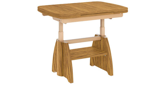 COUCHTISCH Eiche furniert 90-130,5/65/56-75 cm rechteckig Eichefarben  - Eichefarben, KONVENTIONELL, Holz (90-130,5/65/56-75cm) - Venda