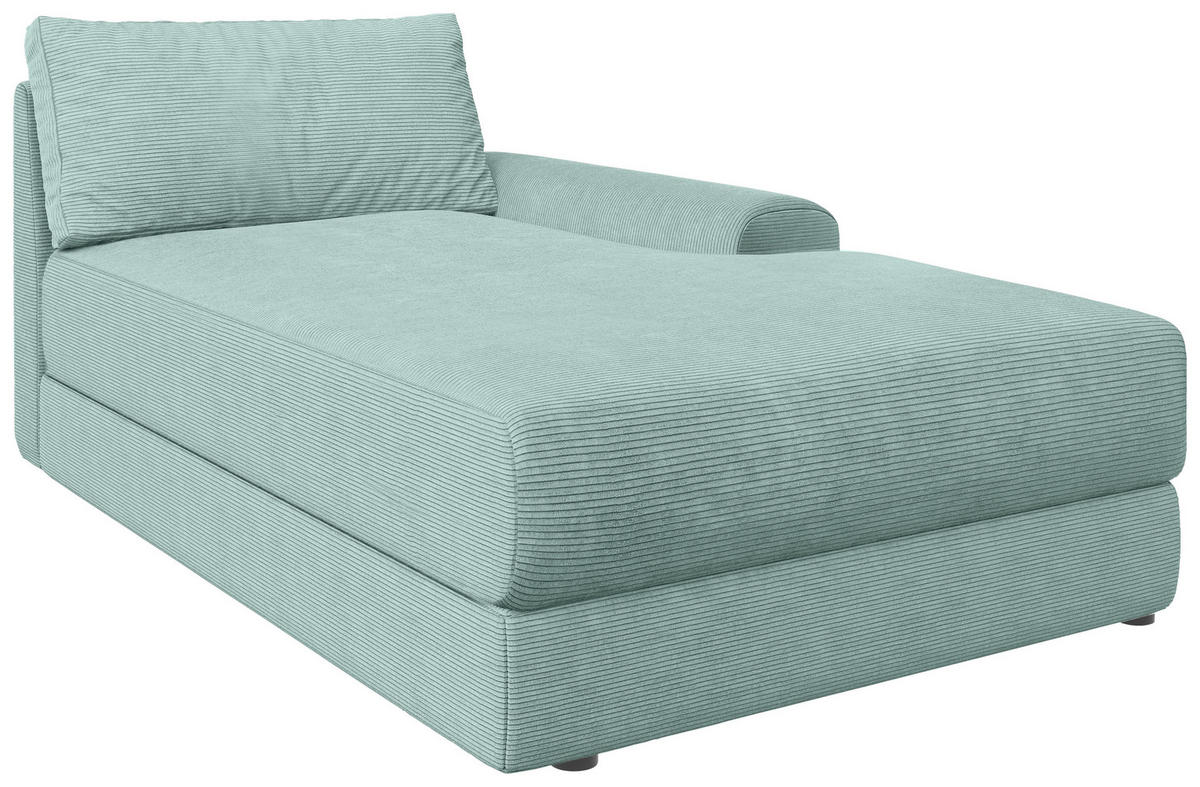 BIGSOFA Cord Salbeigrün  - Salbeigrün/Schwarz, MODERN, Kunststoff/Textil (117/93/190cm) - Carryhome