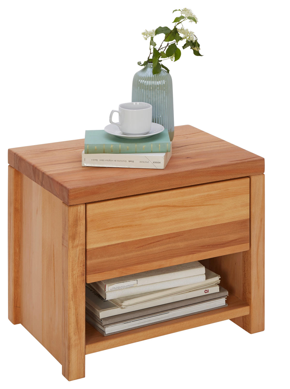 NACHTSCHRANK 50/43/38 cm Buche vollmassiv  - Natur, Holz (50/43/38cm) - Linea Natura