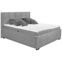 POLSTERBETT 180/200 cm, inkl. Matratze, Bettkasten, Topper,  in Hellgrau  - Hellgrau/Graphitfarben, KONVENTIONELL, Kunststoff/Textil (180/200cm) - Esposa