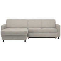 ECKSOFA in Webstoff Beige  - Beige/Schwarz, Design, Kunststoff/Textil (165/257cm) - Xora