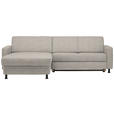 ECKSOFA in Webstoff Beige  - Beige/Schwarz, Design, Kunststoff/Textil (165/257cm) - Xora