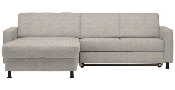 ECKSOFA in Webstoff Beige  - Beige/Schwarz, Design, Kunststoff/Textil (165/257cm) - Xora