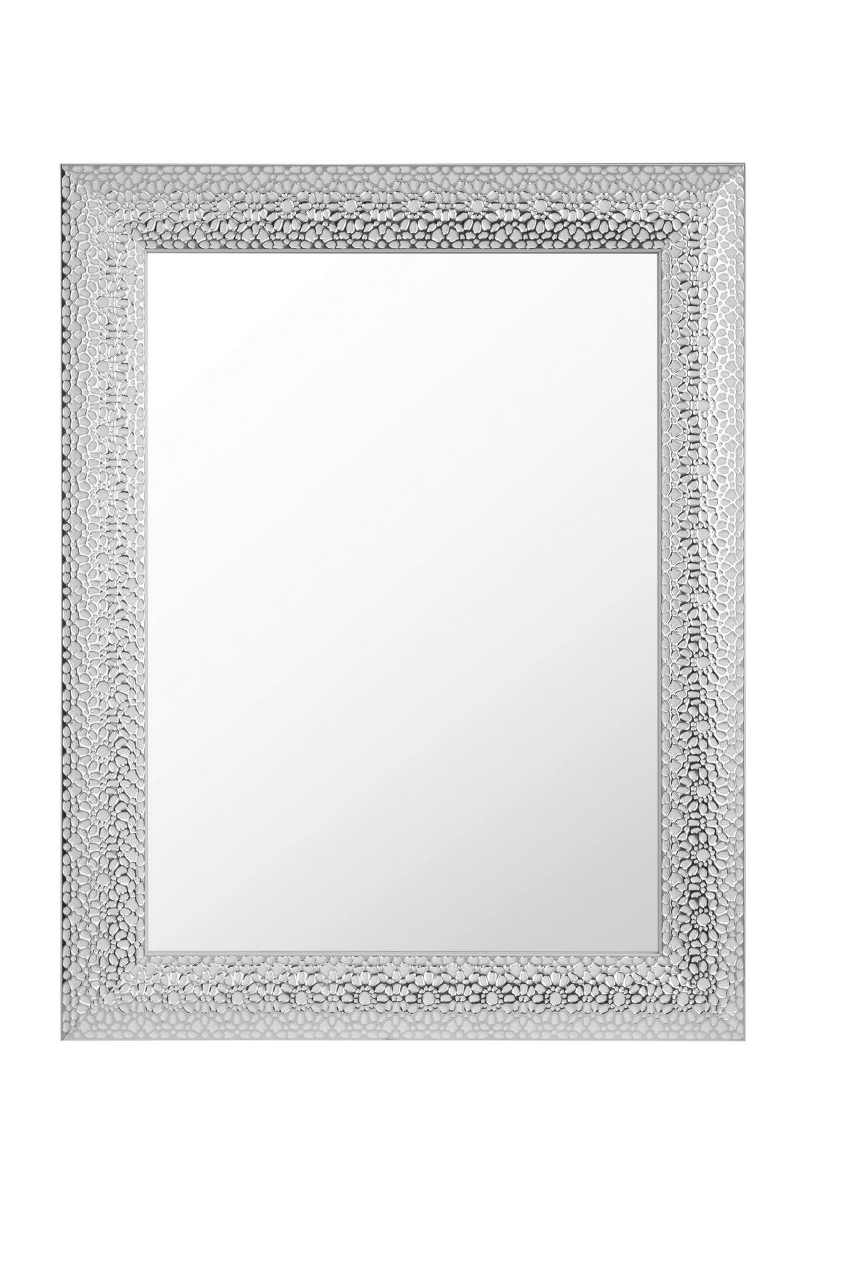 ZIDNO OGLEDALO  55/70/3 cm     - bela/srebrna, Lajfstajl, staklo/plastika (55/70/3cm) - Xora