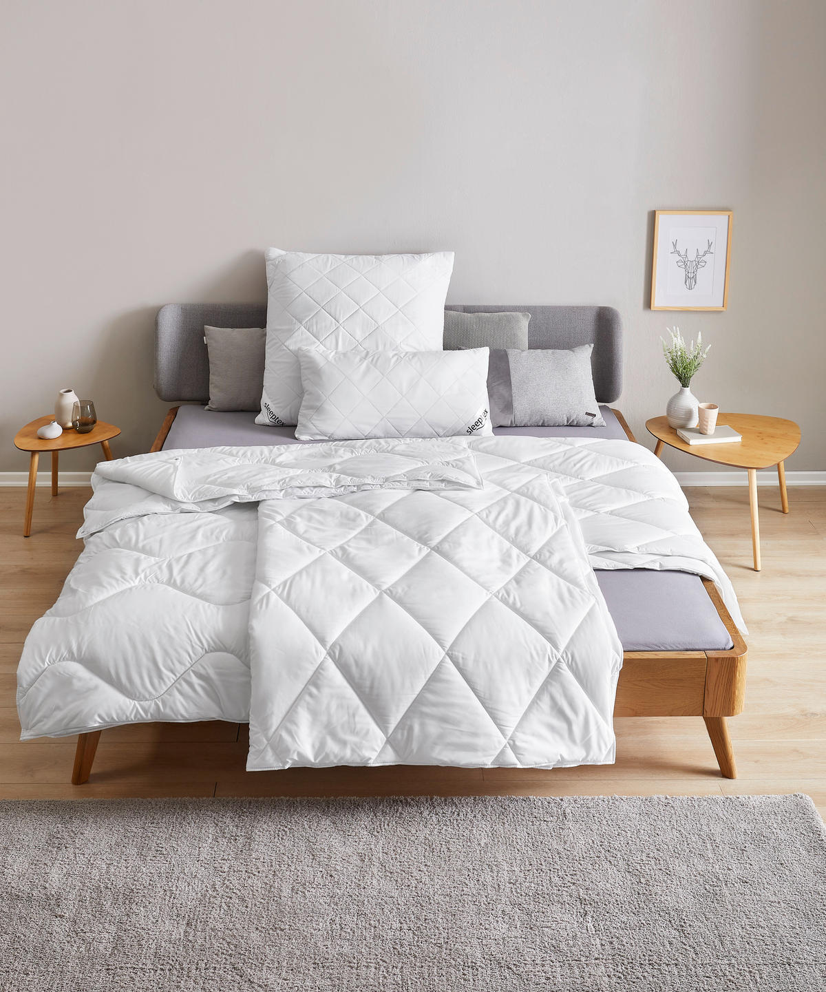 SOMMERDECKE  Oviedo  135/200 cm   - Weiß, Basics, Textil (135/200cm) - Sleeptex