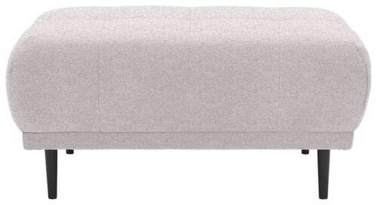 HOCKER in Textil Beige  - Beige/Schwarz, Design, Holz/Textil (93/45/77cm) - Stylife