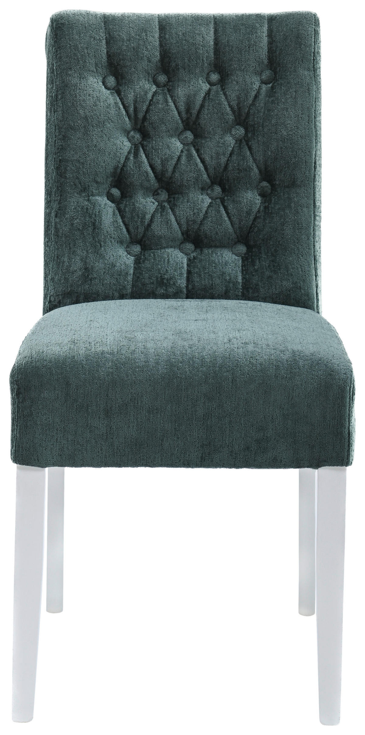 STUHL Chenille Jadegrün Buche massiv  - Jadegrün/Weiß, KONVENTIONELL, Holz/Textil (46,5/91/65cm) - Cantus