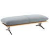 HOCKERBANK in Holz, Textil Hellgrau  - Hellgrau/Schwarz, Design, Holz/Textil (150/43/60cm) - Dieter Knoll