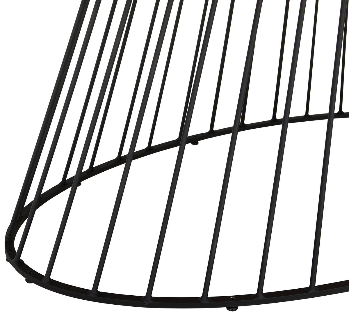 COUCHTISCH Eiche massiv oval Naturfarben, Schwarz  - Schwarz/Naturfarben, Design, Holz/Metall (120/40/65cm) - MID.YOU