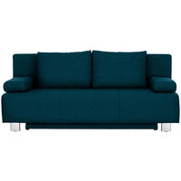 SCHLAFSOFA in Webstoff Petrol  - Chromfarben/Petrol, Design, Textil/Metall (197/88/89cm) - Xora