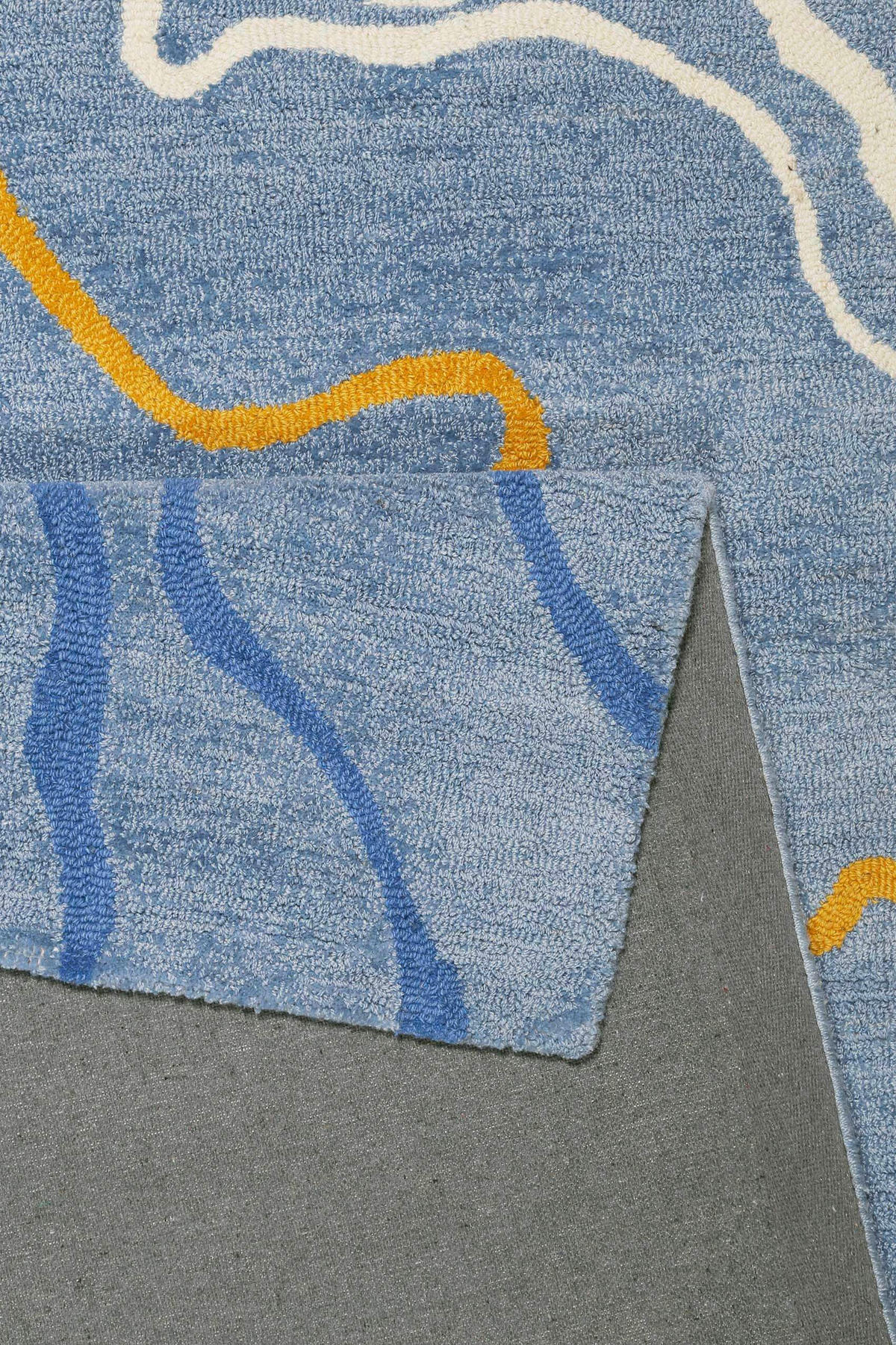 FLACHWEBETEPPICH 80/150 cm Drive Blau, Gelb, Hellblau  - Blau/Gelb, Design, Textil (80/150cm) - Esprit