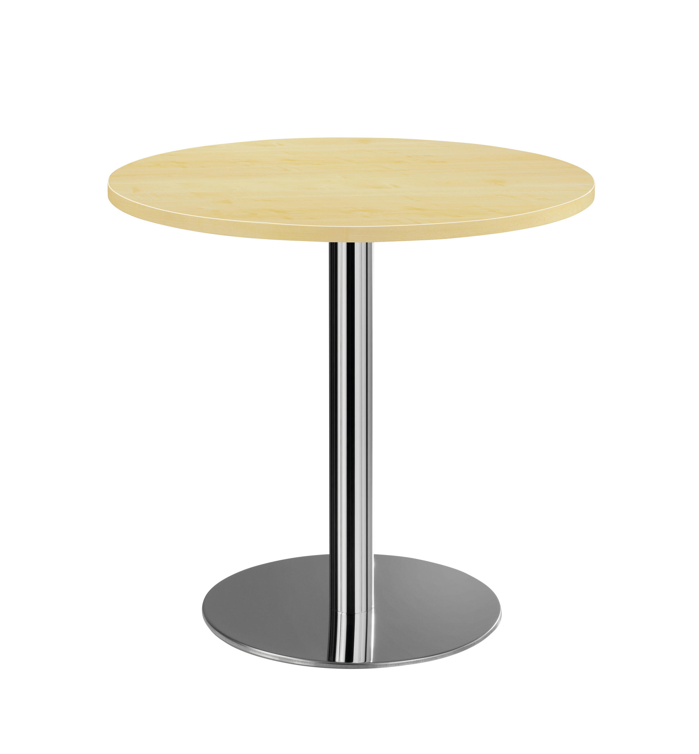 KONFERENZTISCH 80/80/74 cm in Ahornfarben, Chromfarben - Chromfarben/Ahornfarben, KONVENTIONELL, Holzwerkstoff/Metall (80/80/74cm) - Venda