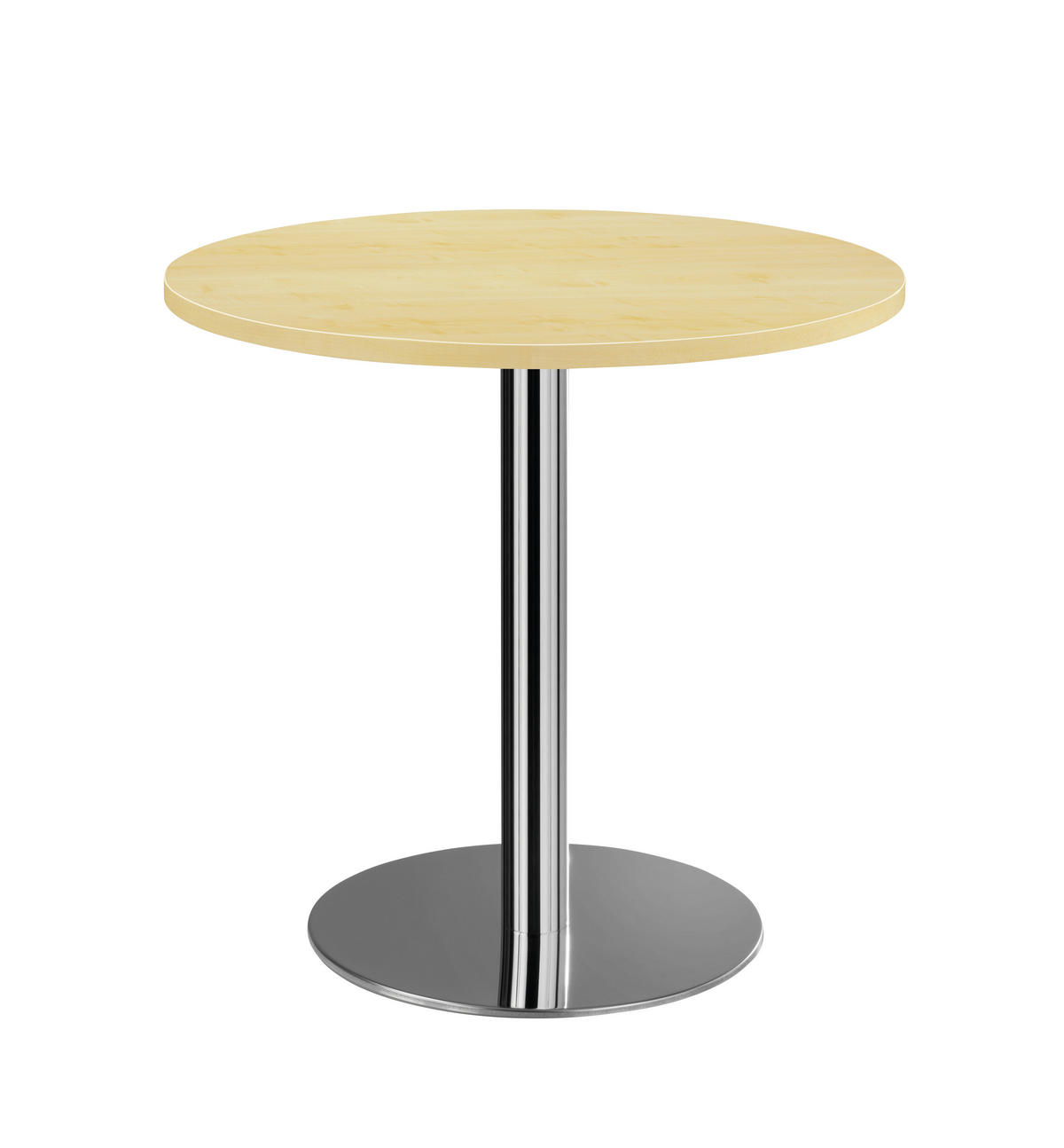 KONFERENZTISCH 80/80/74 cm  in Ahornfarben, Chromfarben  - Chromfarben/Ahornfarben, KONVENTIONELL, Holzwerkstoff/Metall (80/80/74cm) - Venda